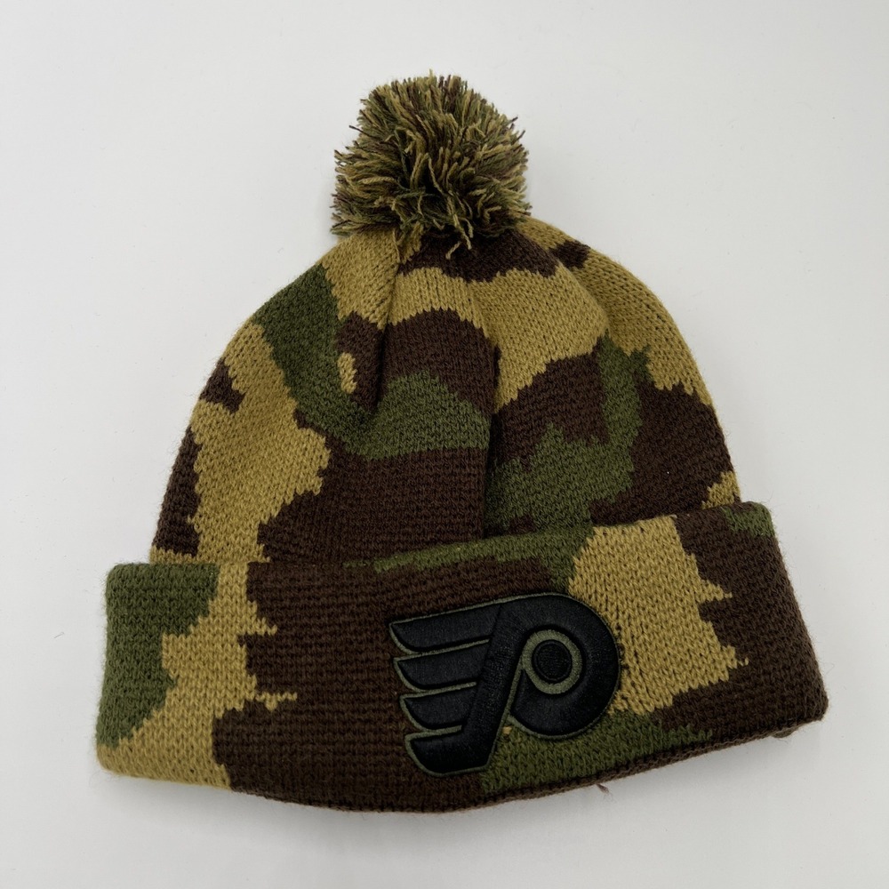 Fanatics NHL Camo Beanie Hat Pom Pom Winter‎ Knit Cap OSFA